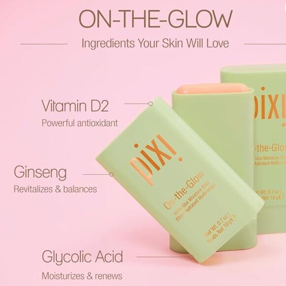 Glow Set Milani Strawberry Lip Oil  Pixi Moisturizer Stick Ginseng Glycolic Acid - Picture 8 of 11